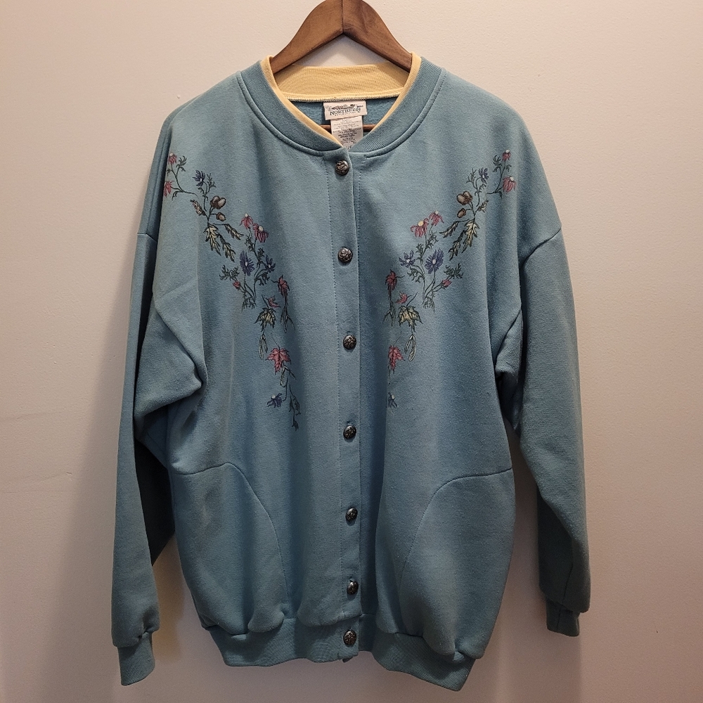 Northern Reflections Sage Green Button Up Sweater